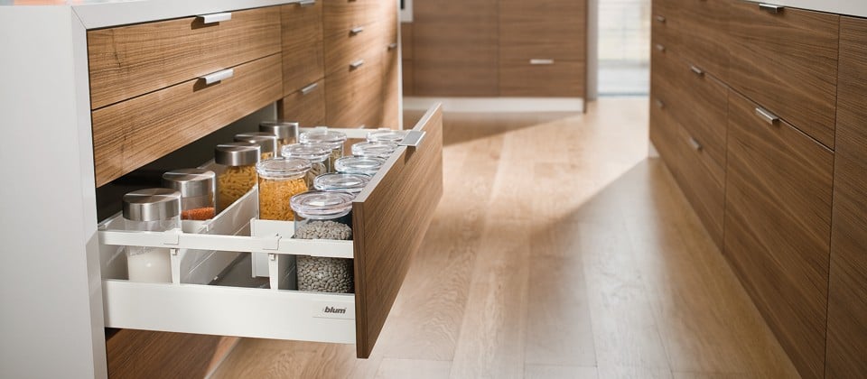 BlumTandembox Antaro Drawer with front. The latest version available at The Kitchen Drawer Company.